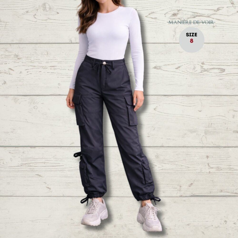 Manière De Voir Black Cargo Pants – Size 8